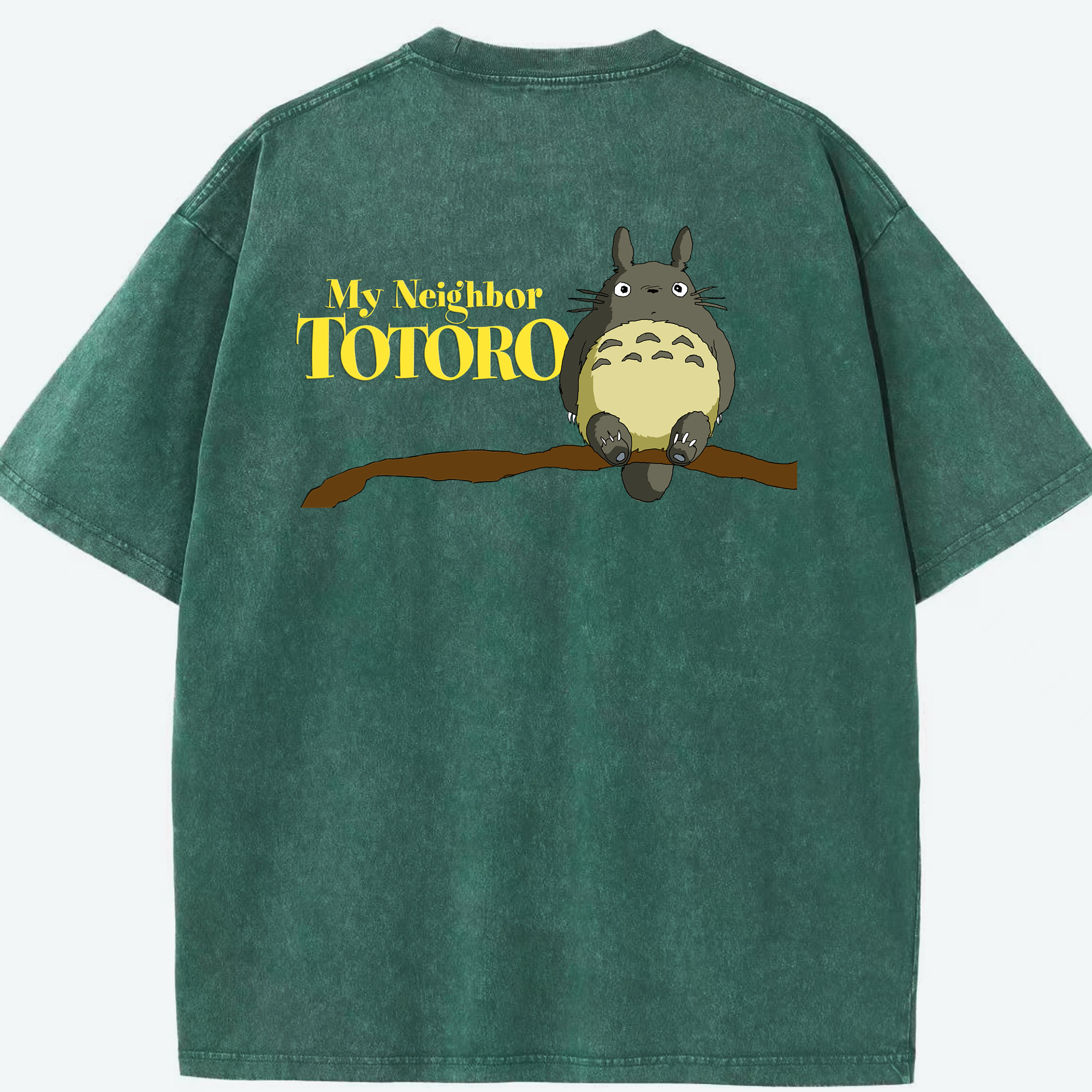 （画像用） となりのトトロ 草壁メイ 草壁サツキ My Neighbor Totoro Satsuki Kusakabe Mei Kusakabe 綿100% ヴィンテージ風 半袖Tシャツ（背面プリント）